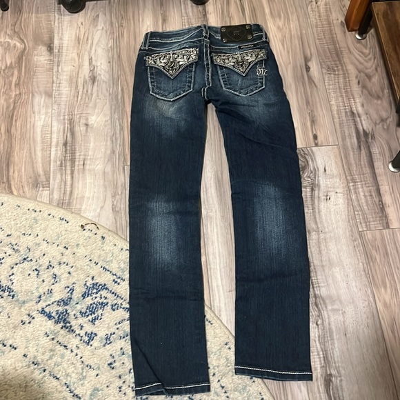 Kids Miss Me Skinny Blingy Jeans - Size 8 - Picture 2 of 5